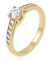 Brilio Dámský prsten s krystaly 229 001 00668 59 mm