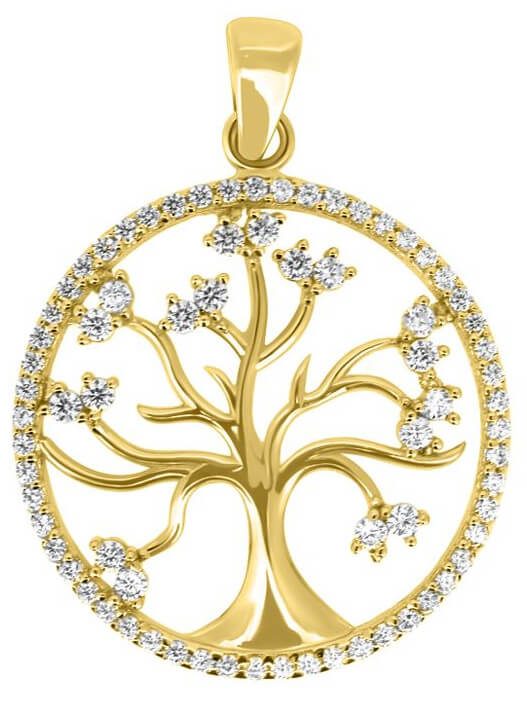 Brilio Krásny prívesok zo žltého zlata Strom života PENT014_AU_Y