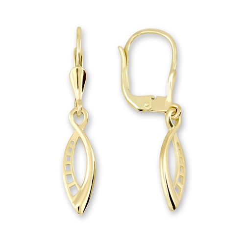 Brilio Sárga arany divatos fülbevaló 231 001 00608