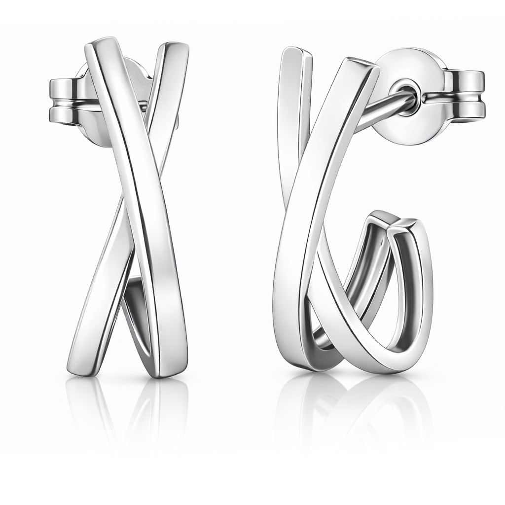 Brilio Nadčasové náušnice z bieleho zlata 14/205.991/6 Esp