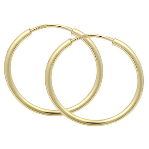 Levně Brilio Náušnice zlaté kruhy 231 001 00278 1,3 cm