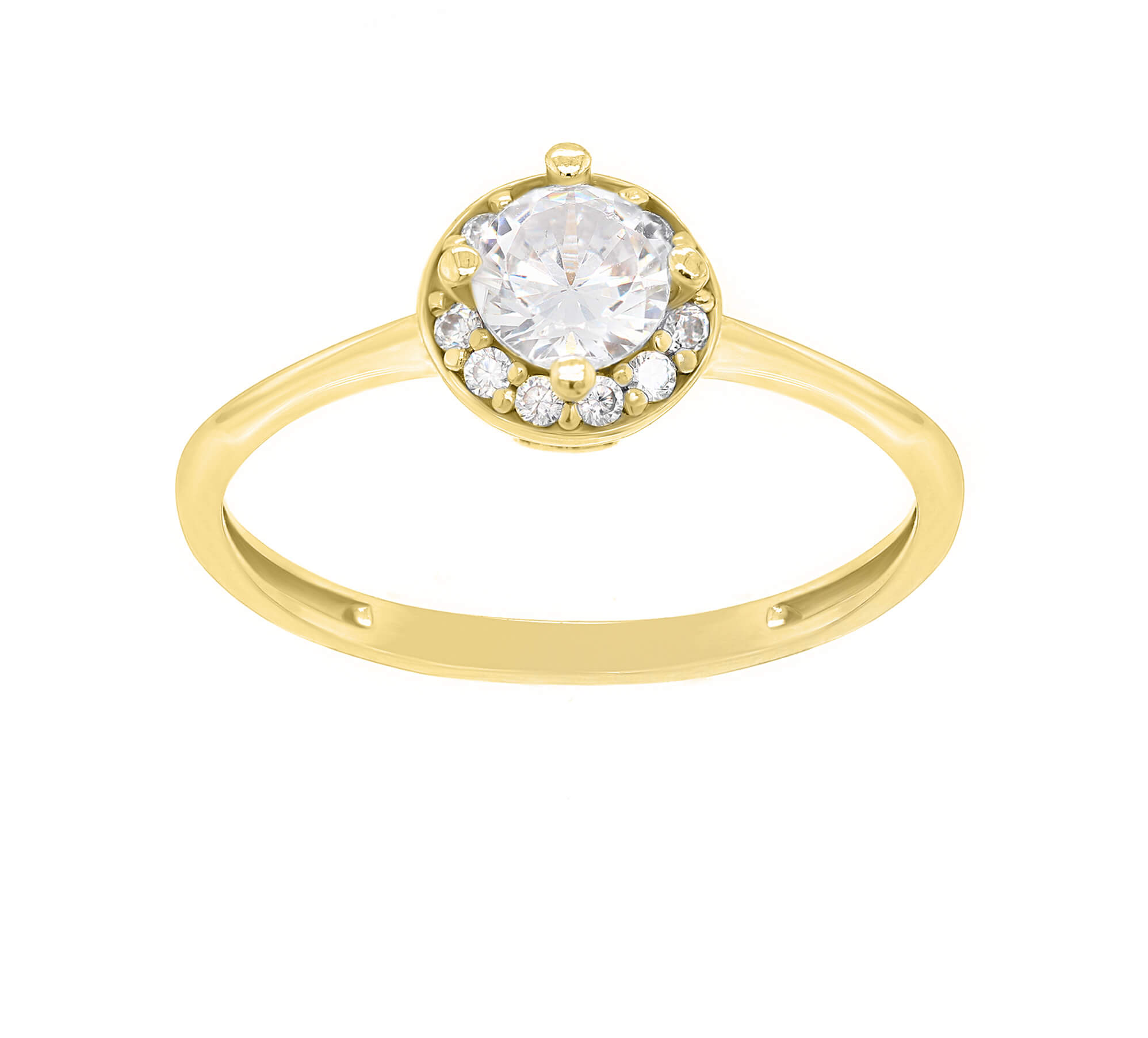 Brilio Okouzlující zásnubní prsten ze žlutého zlata GR003YAU 54 mm