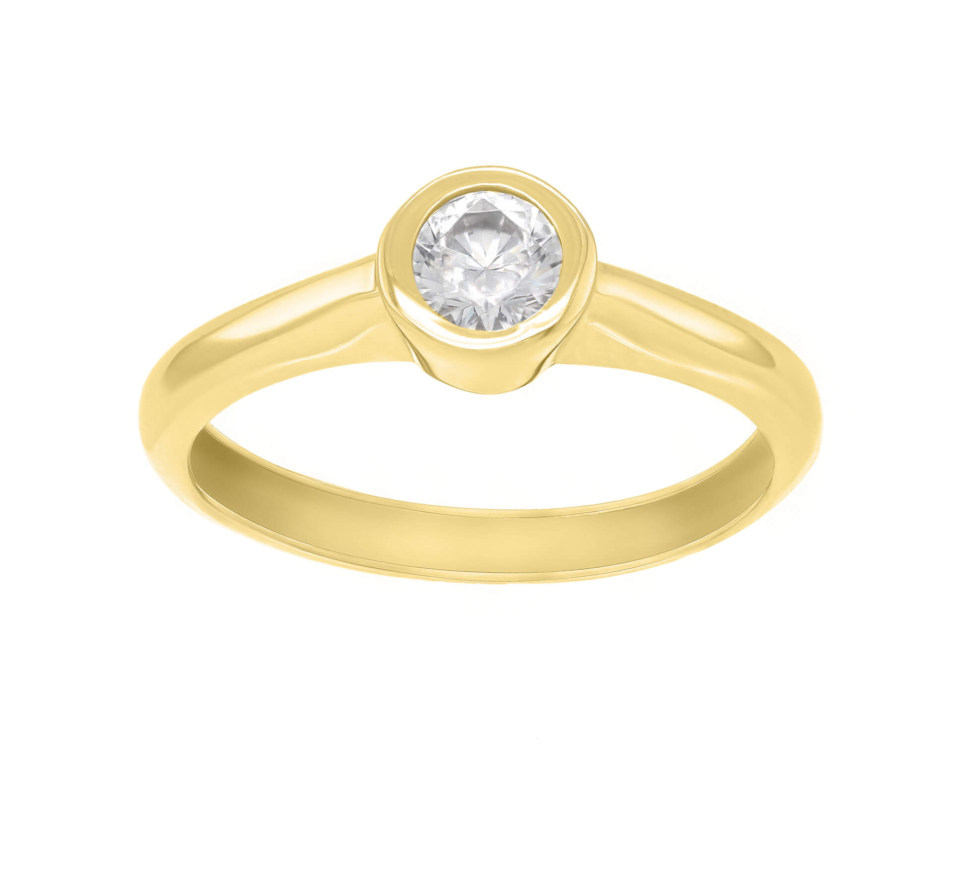 Brilio Půvabný prsten ze žlutého zlata se zirkonem SR042YAU 48 mm