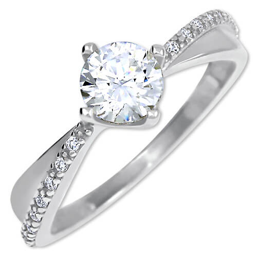 Brilio Zlatý dámský prsten s krystaly 229 001 00806 07 57 mm