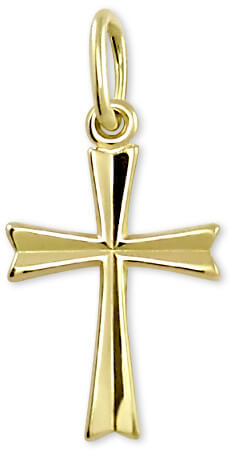 Levně Brilio Zlatý přívěsek Křížek 242 001 00013 10