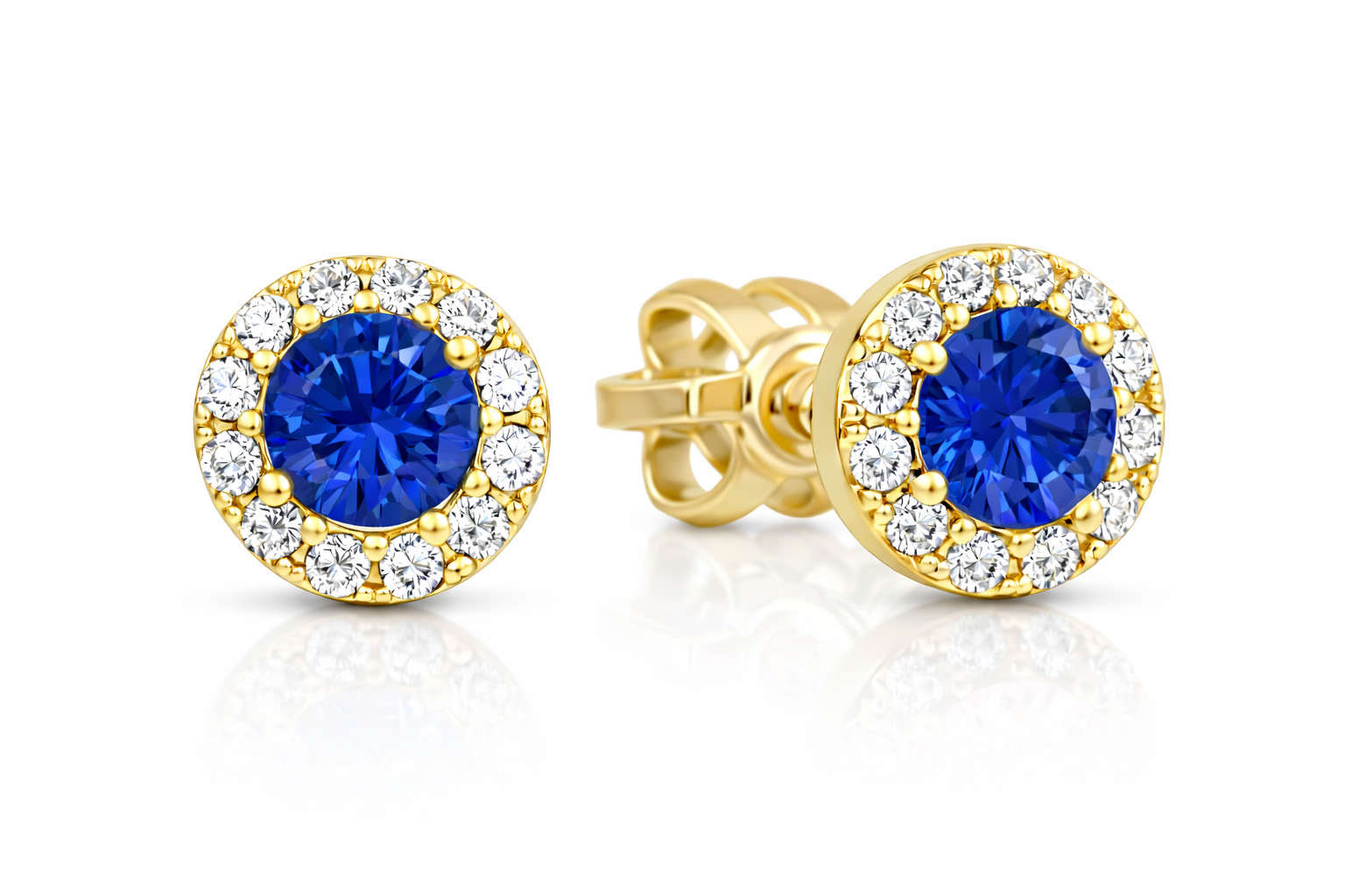 Soliter Blyštivé zlaté náušnice s krystaly 745 239 001 00806 0000600