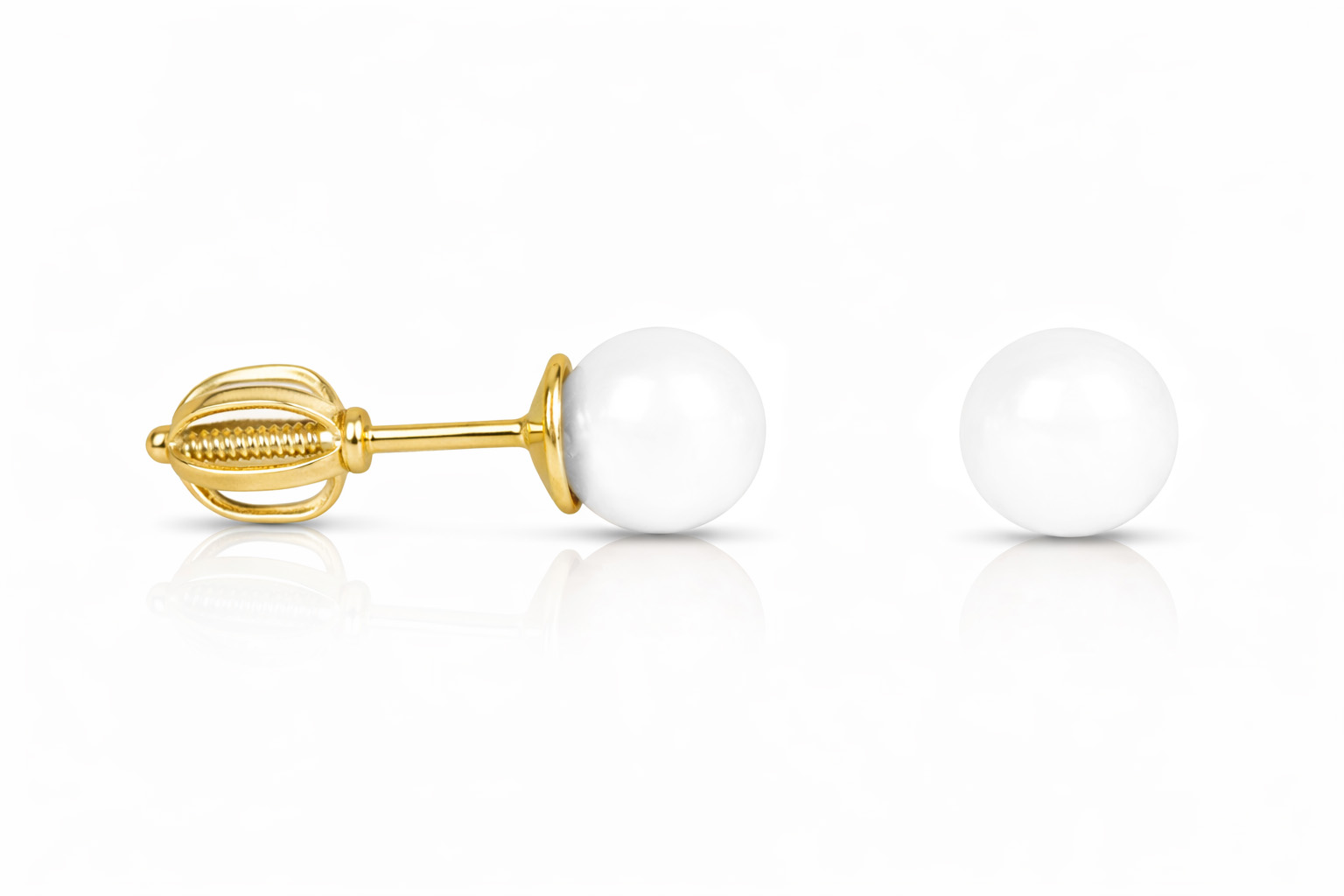 Soliter Zlaté dámske náušnice s perlou 235 001 00403