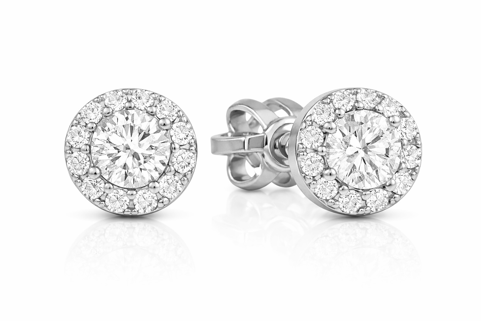 Soliter Zlaté kulaté náušnice s čirým krystalem 239 001 00806 07