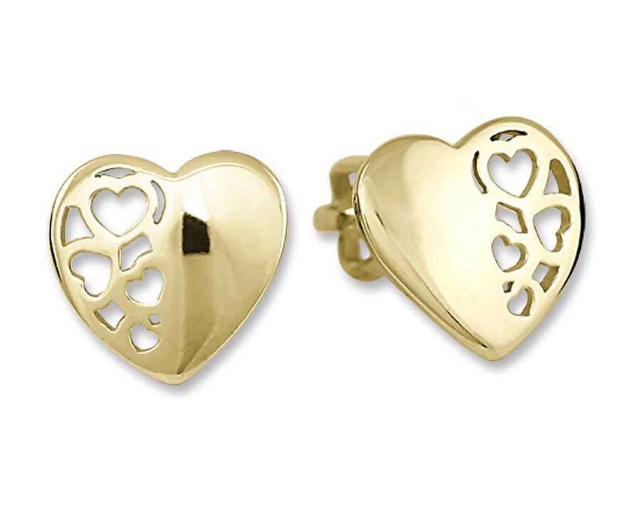 Soliter Zlaté náušnice Srdíčka 231 001 00648