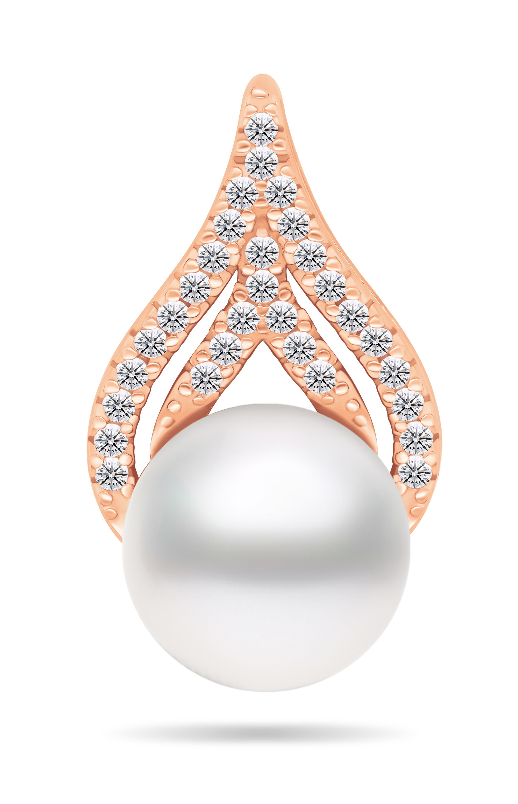 Brilio Silver Elegáns aranyozott ezüst gyöngy medál PT93R
