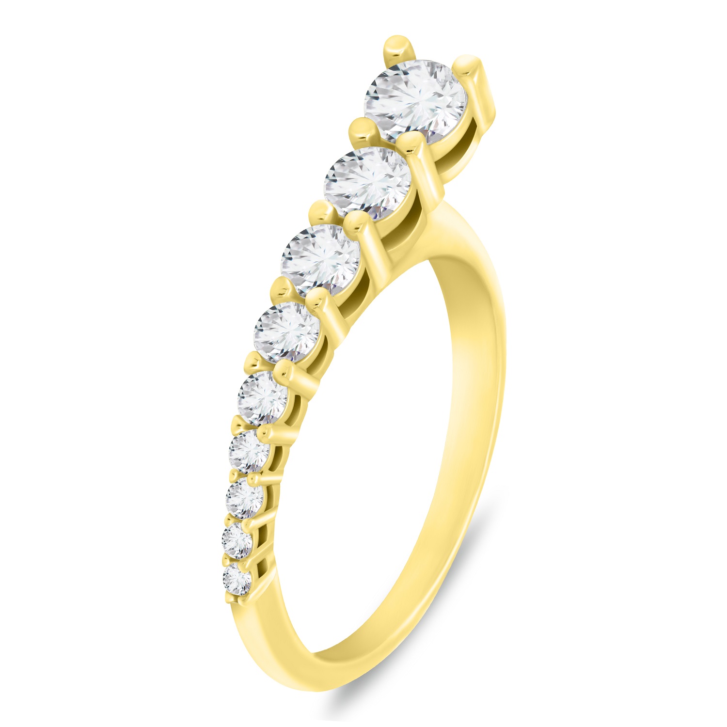 Brilio Silver Elegantní pozlacený prsten se zirkony RI119Y 54 mm