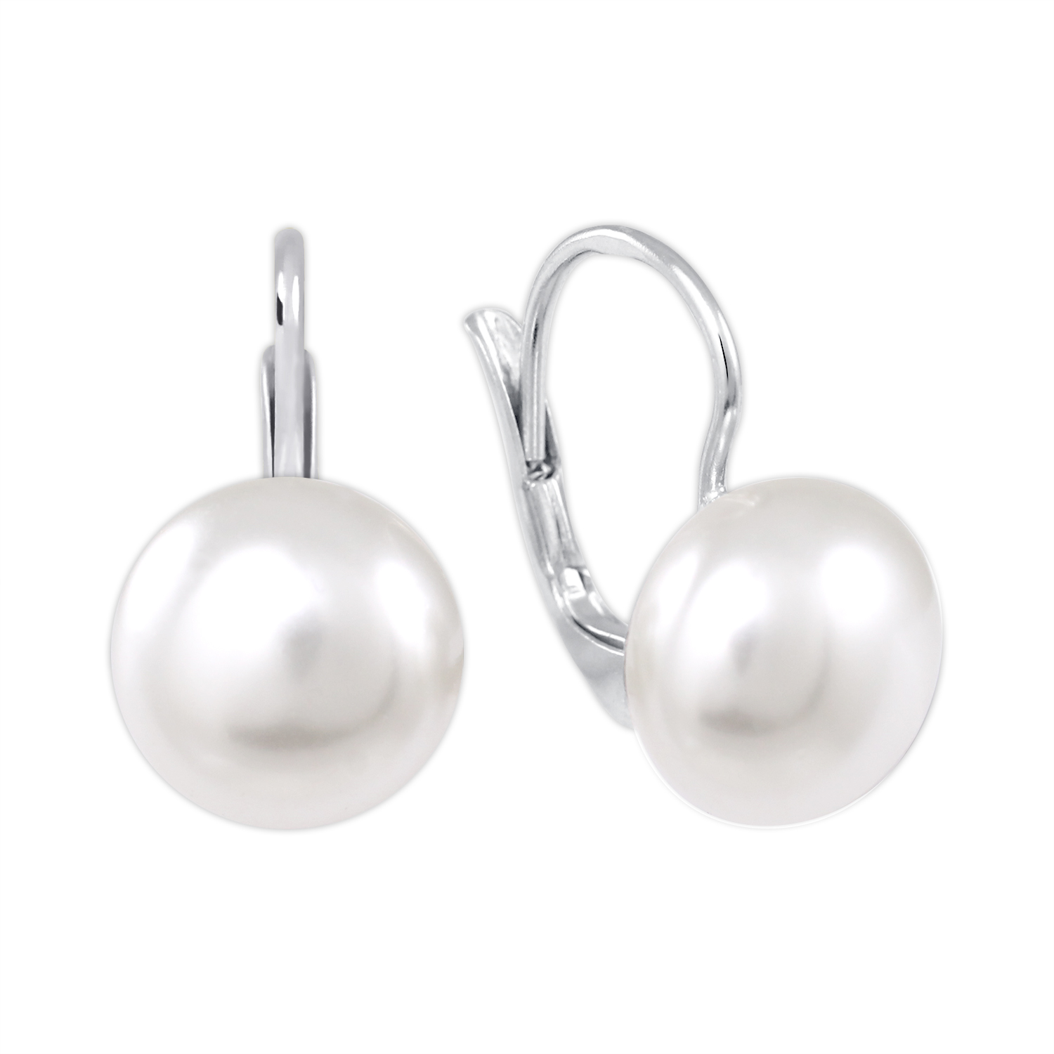 Brilio Silver Elegantní stříbrné náušnice se syntetickou perlou 438 001 01234 0400000