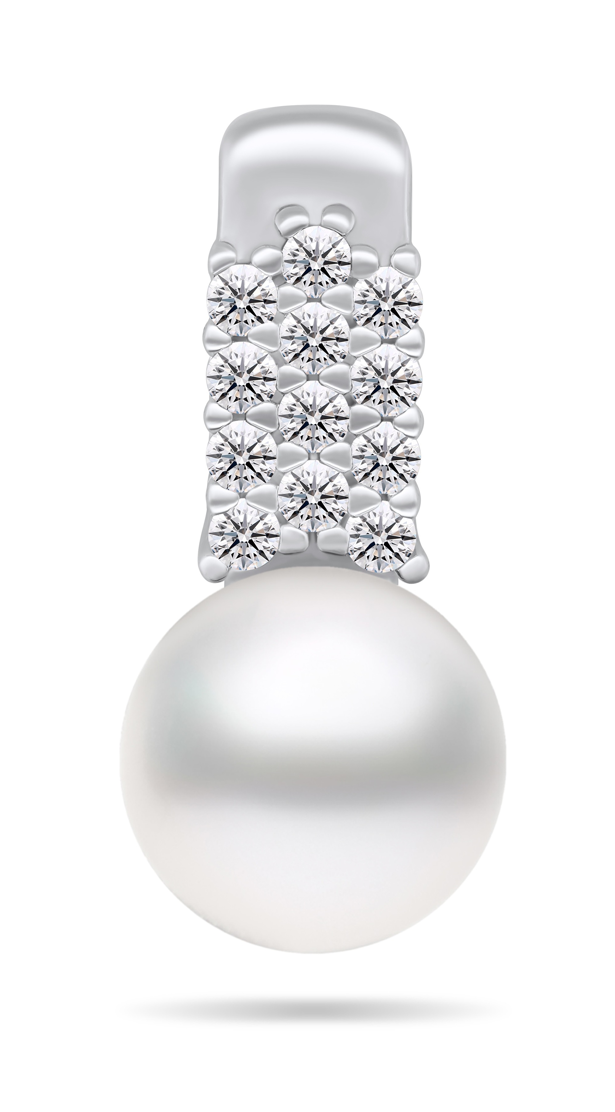 Brilio Silver Elegáns ezüst medál valódi gyöngyökkel és cirkónium kövekkel PT94W