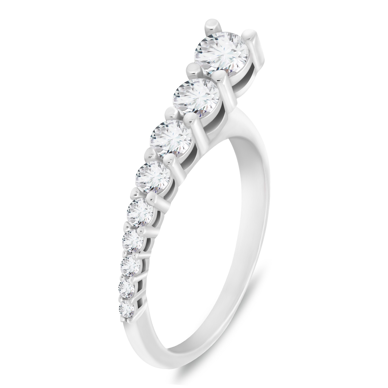 Brilio Silver Elegantní stříbrný prsten se zirkony RI119W 54 mm