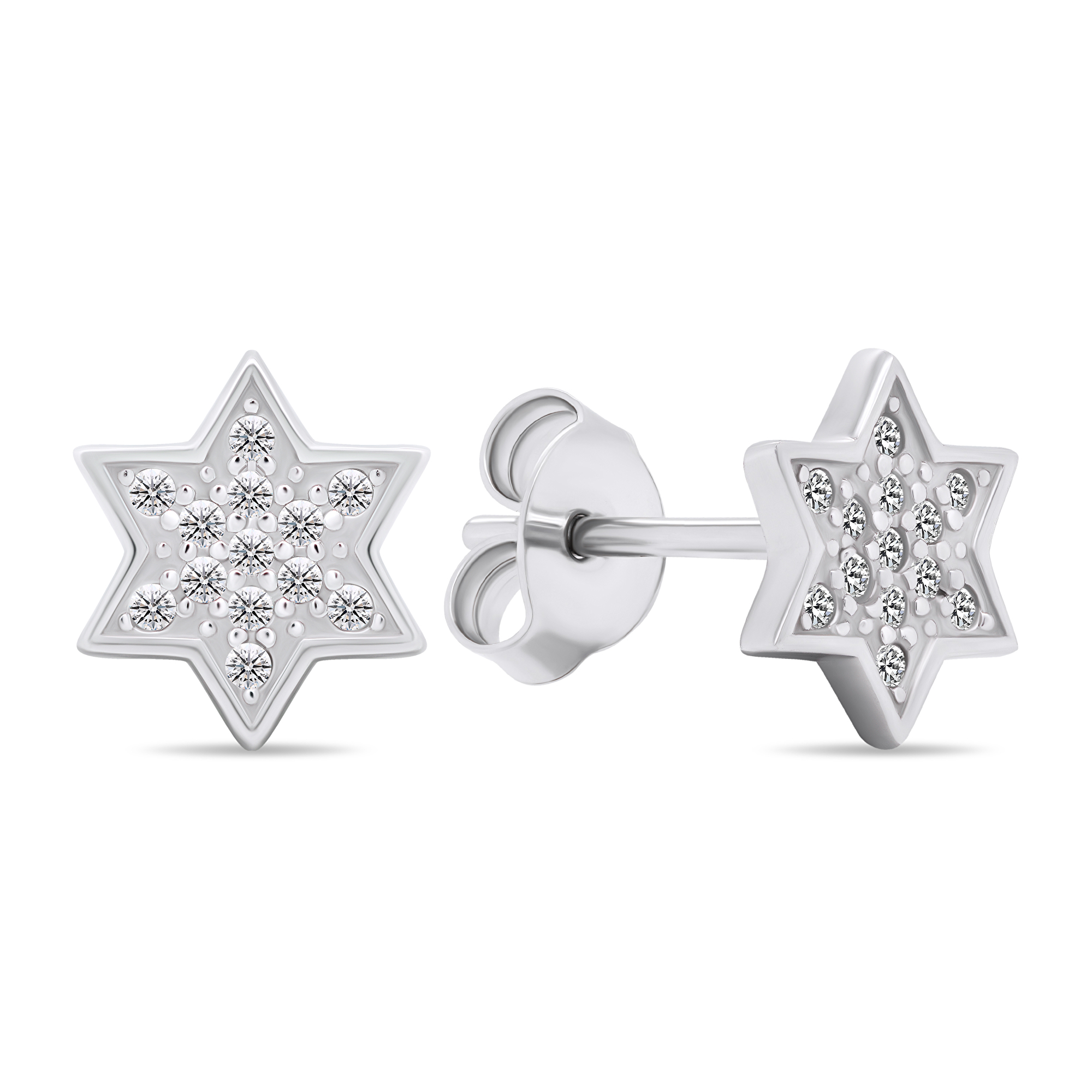 Brilio Silver Játékos ezüst fülbevaló cirkónium kövekkel Csillagok EA575W