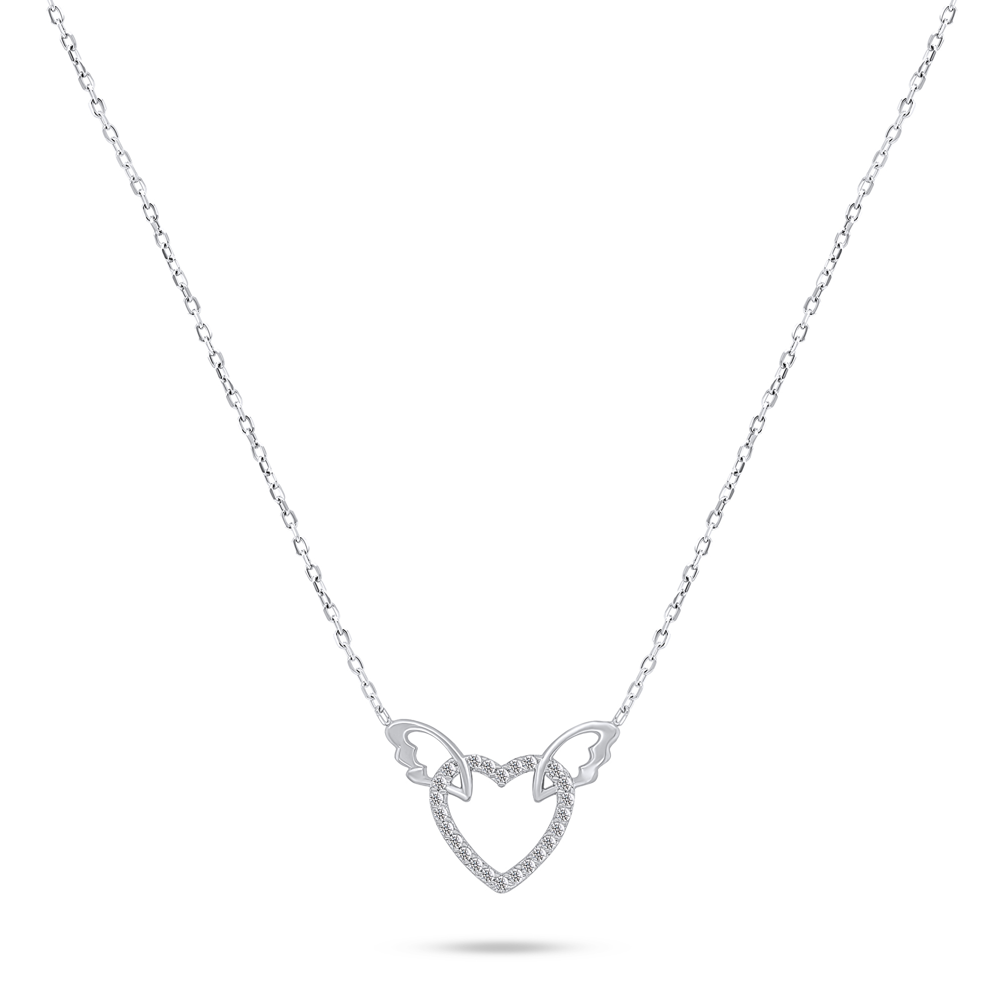 Brilio Silver Hravý strieborný náhrdelník so zirkónmi NCL36W