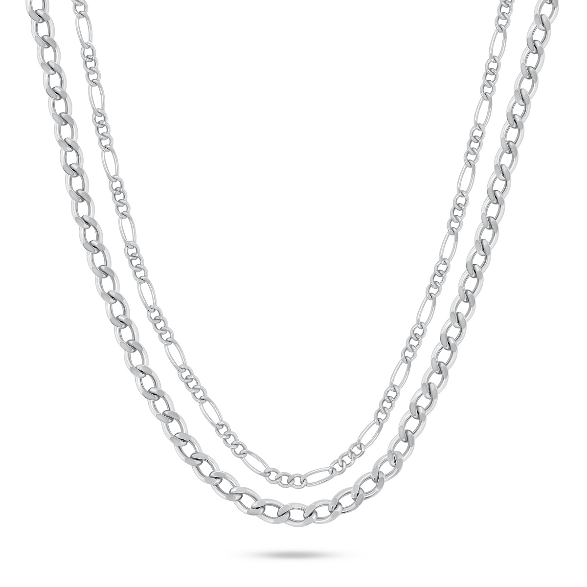 Levně Brilio Silver Jemný dvojitý stříbrný náhrdelník NCL142W