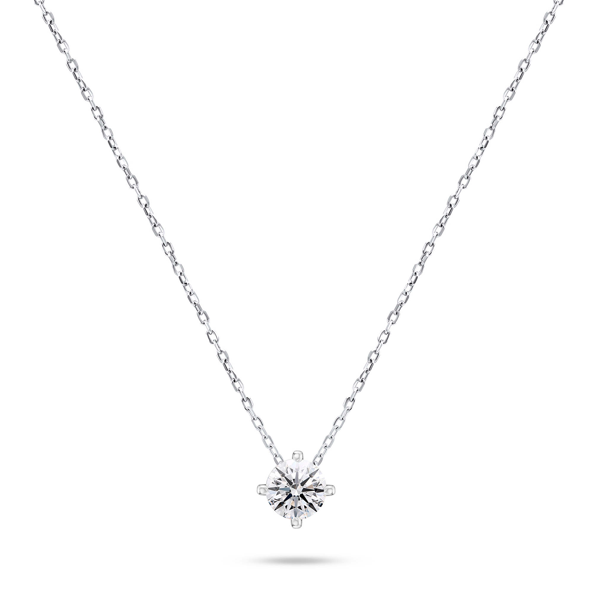 Brilio Silver Minimalistický stříbrný náhrdelník se zirkonem NCL73W