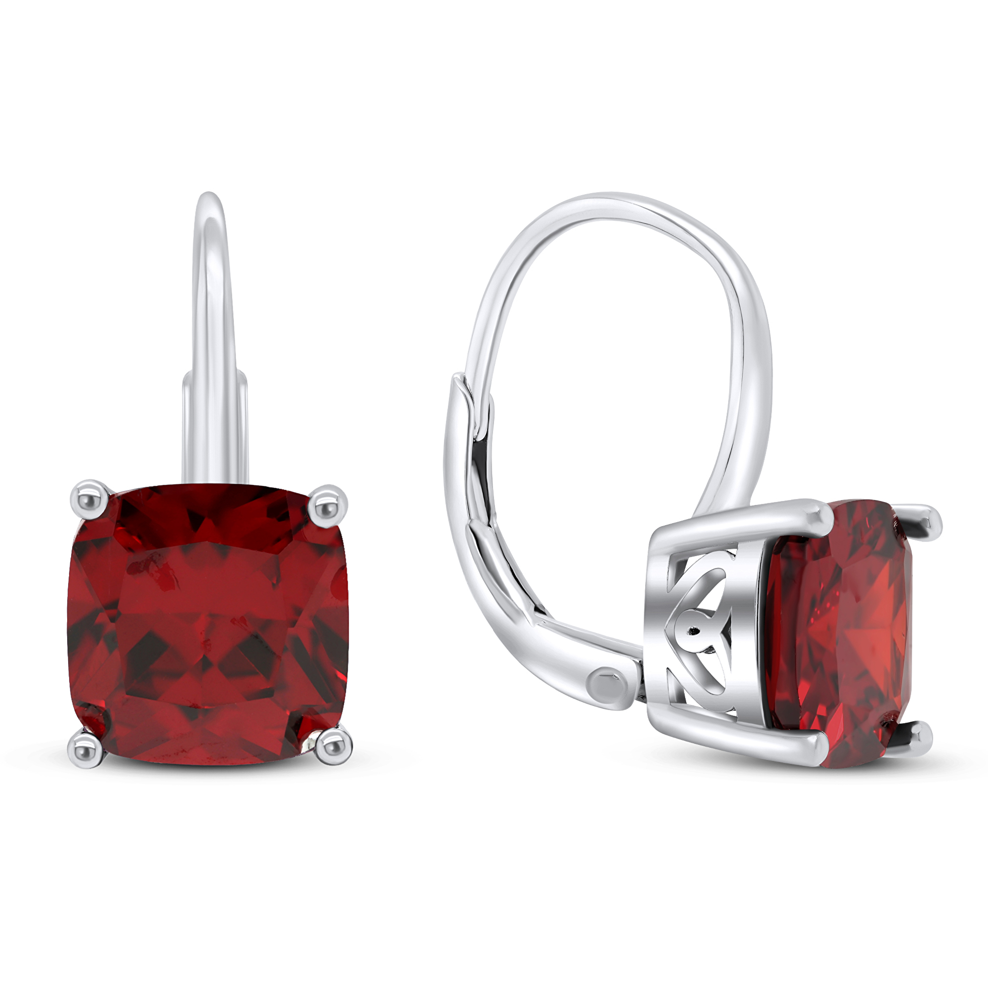 Brilio Silver Divatos ezüst fülbevaló piros cirkónium kövekkel EA301WR