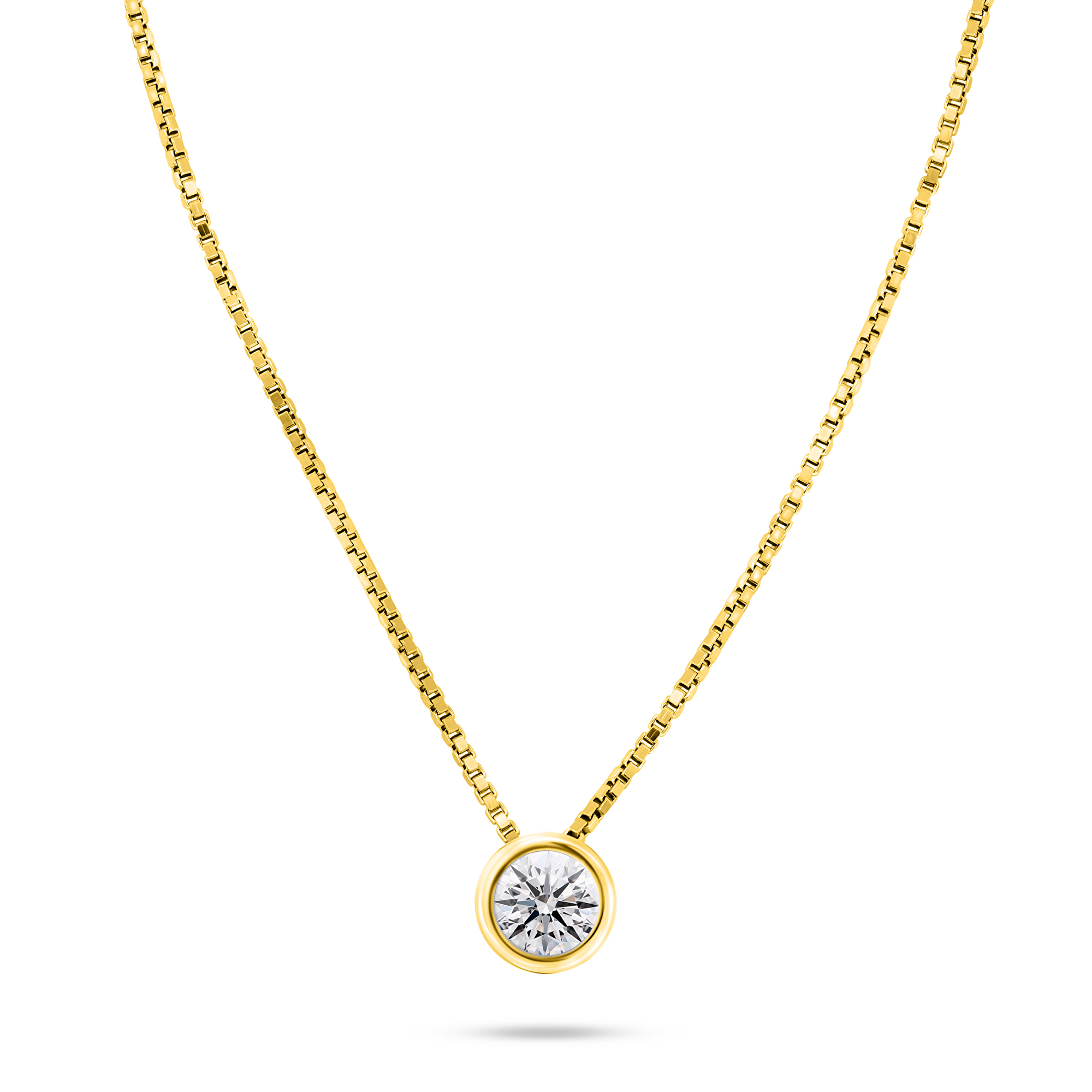 Brilio Silver Nadčasový pozlátený náhrdelník so zirkónom NCL75Y