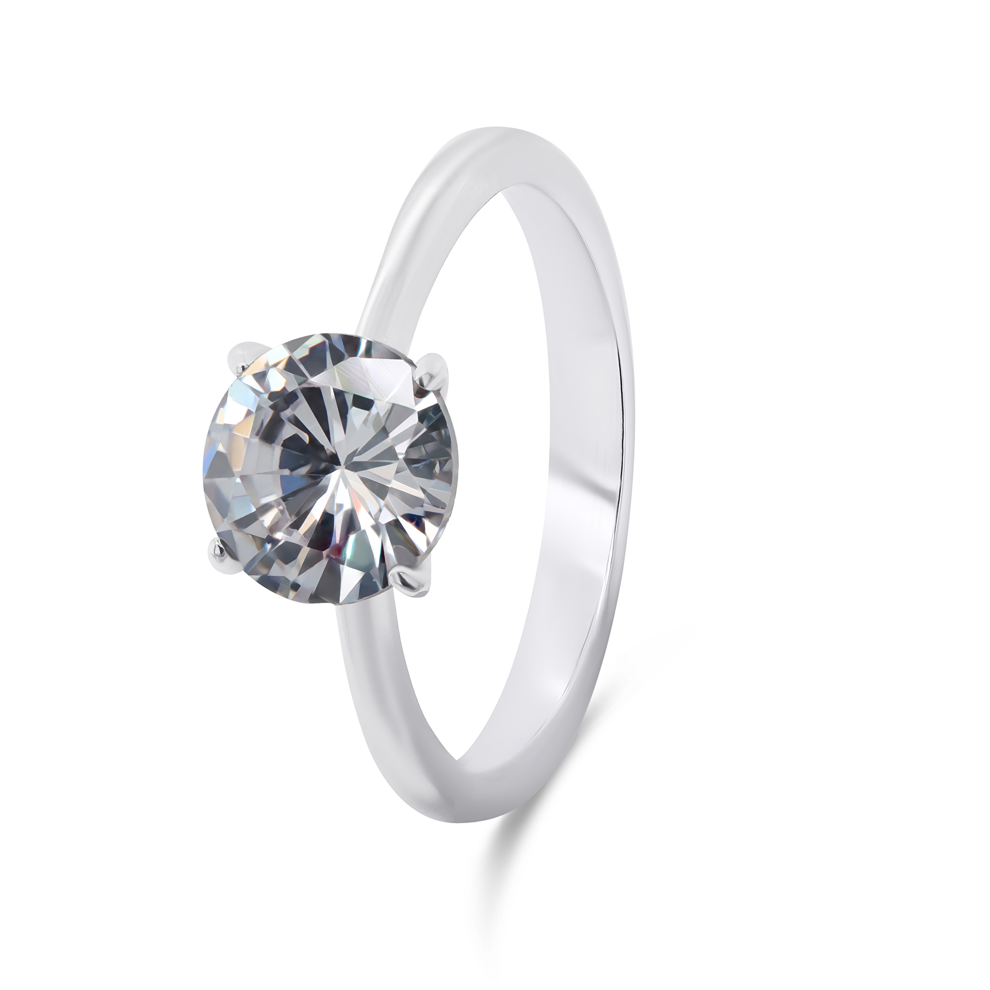 Brilio Silver Nadčasový stříbrný prsten s čirým zirkonem RI057W 60 mm
