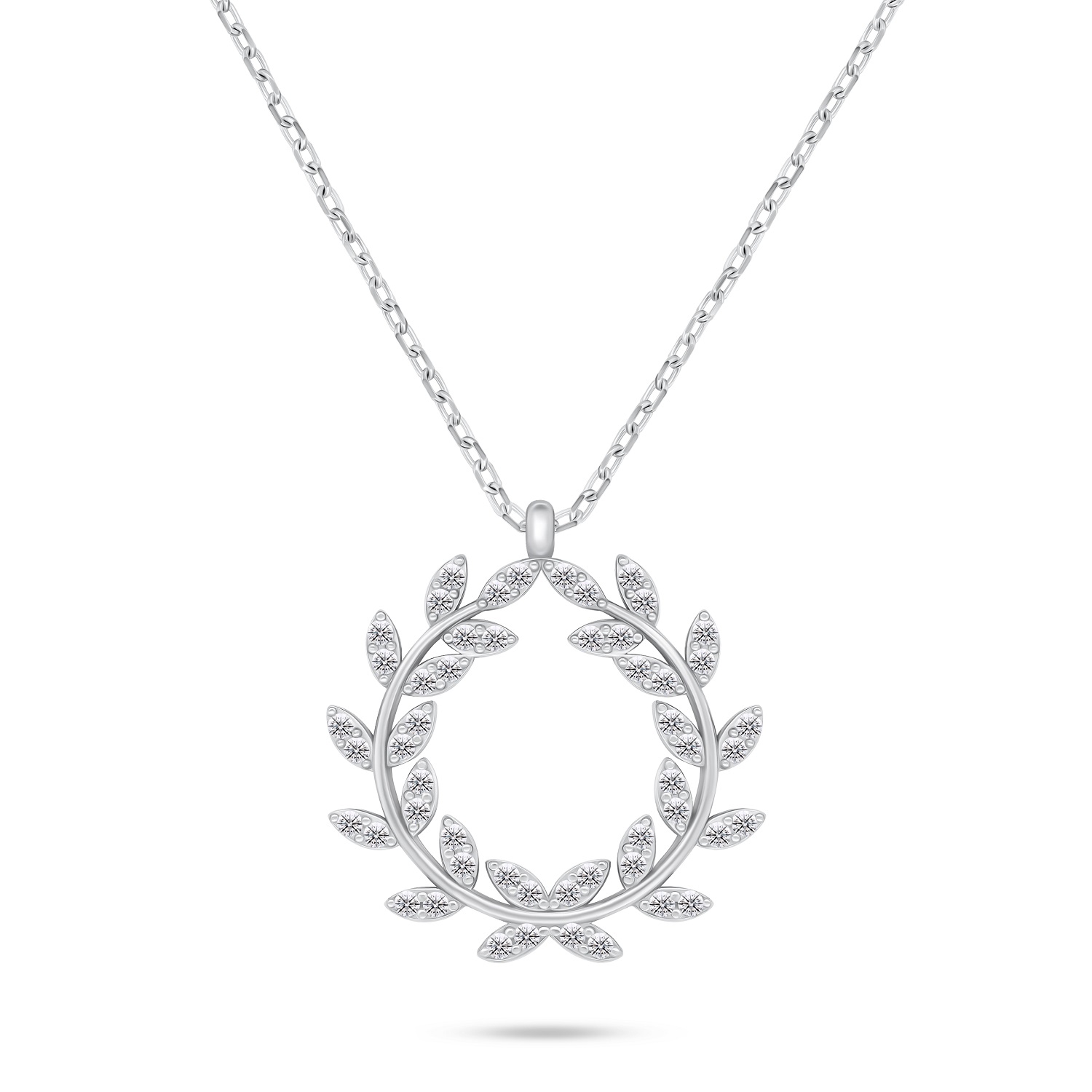 Brilio Silver Nádherný stříbrný náhrdelník se zirkony NCL120W