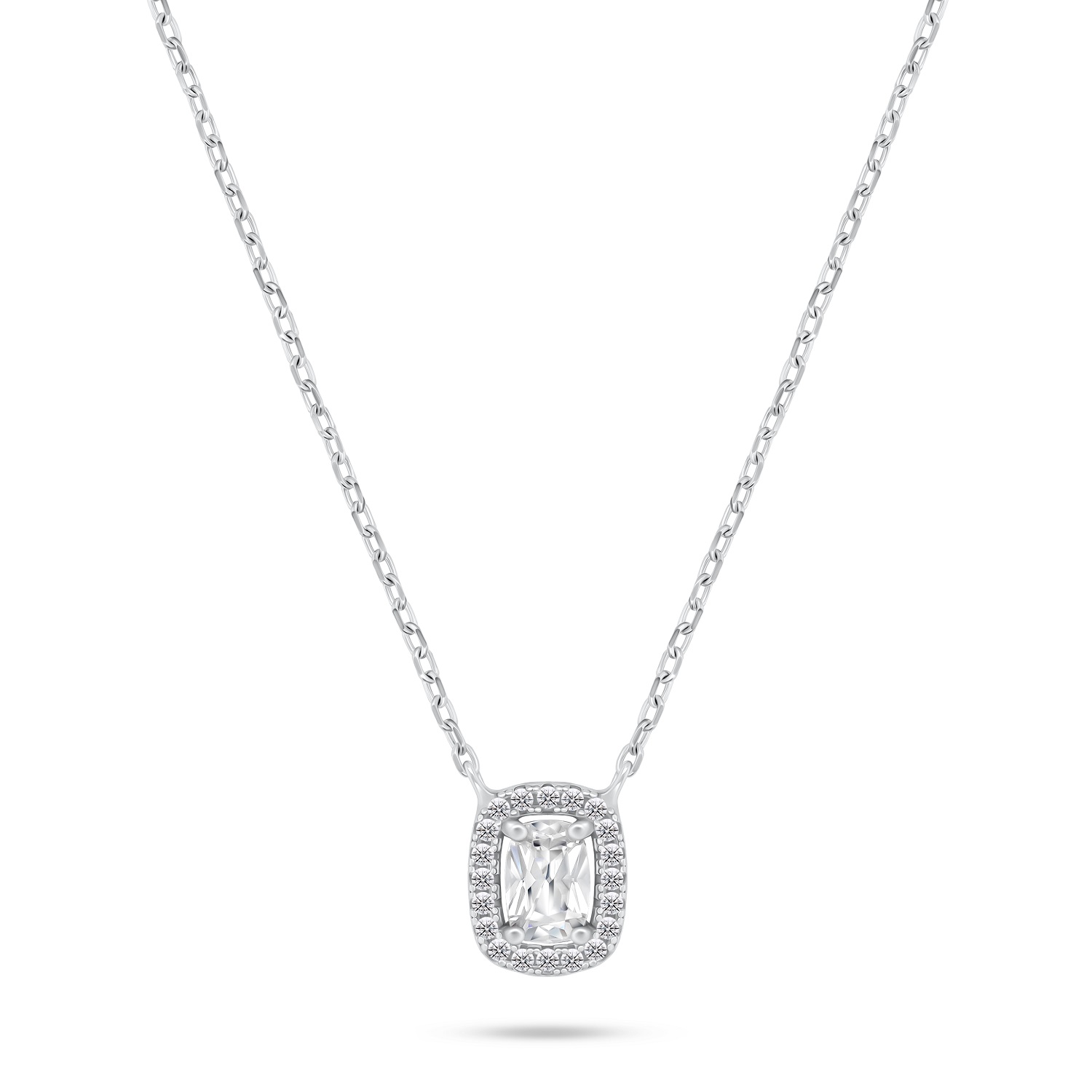 Brilio Silver Nádherný strieborný náhrdelník so zirkónmi NCL127W