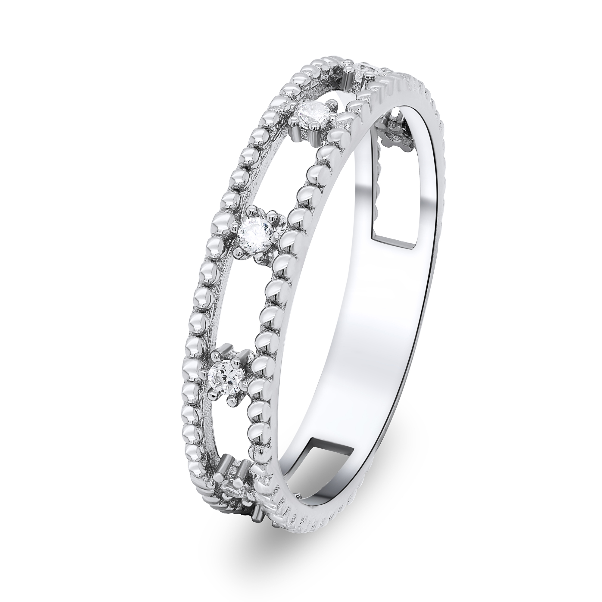 Brilio Silver Okouzlující stříbrný prsten se zirkony RI018W 54 mm