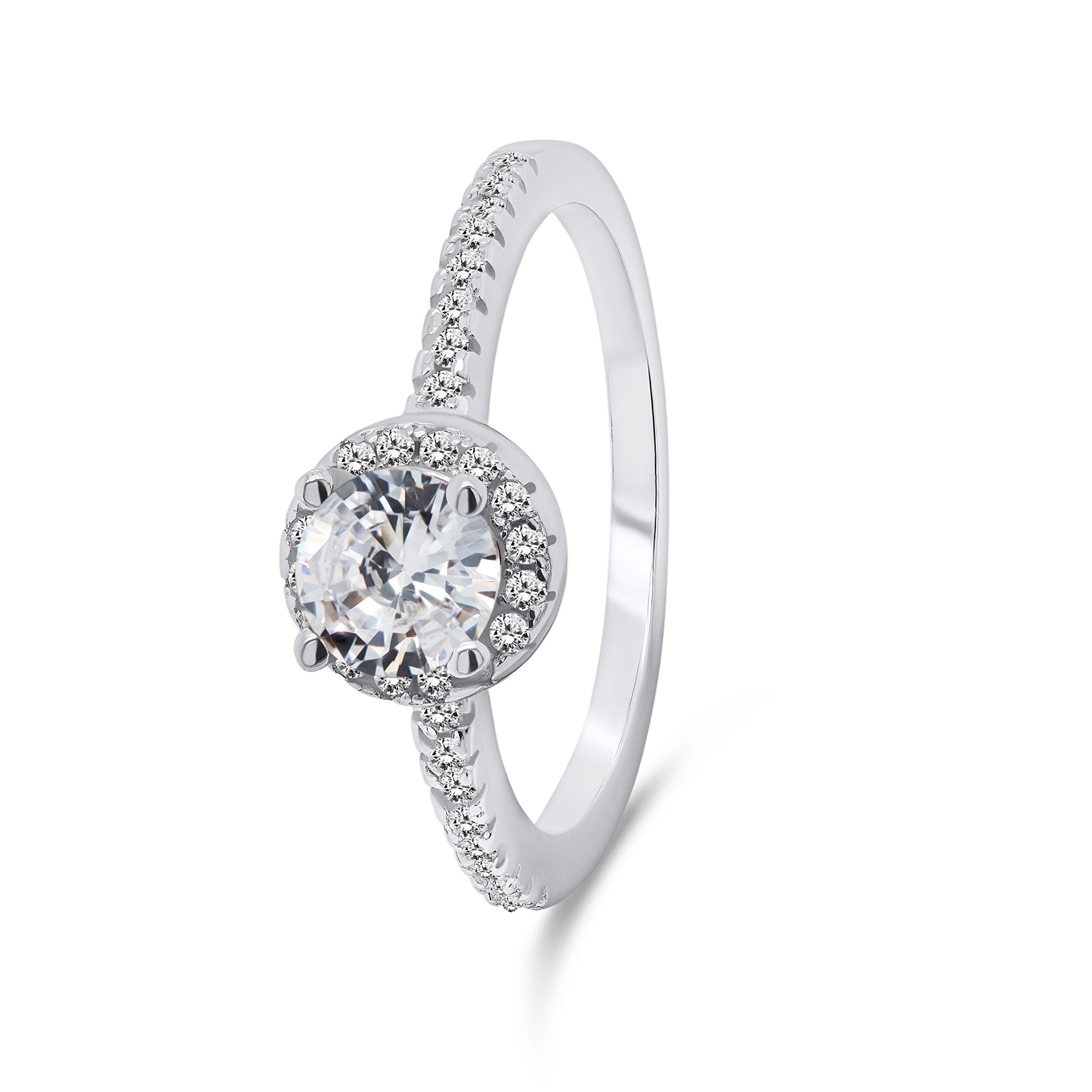 Brilio Silver Okouzlující stříbrný prsten se zirkony RI054W 50 mm