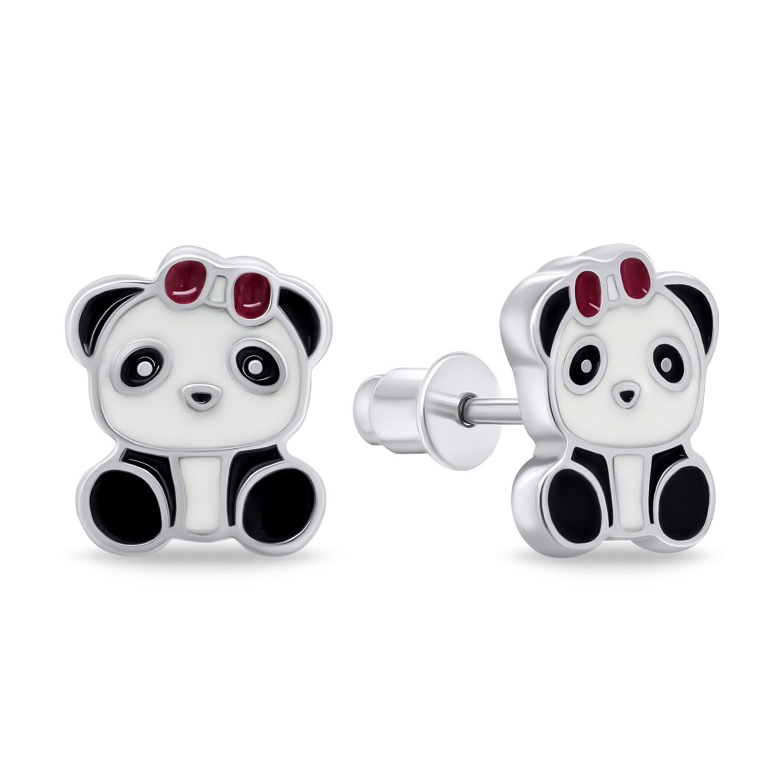 Brilio Silver Eredeti ezüst fülbevaló Panda EA817W