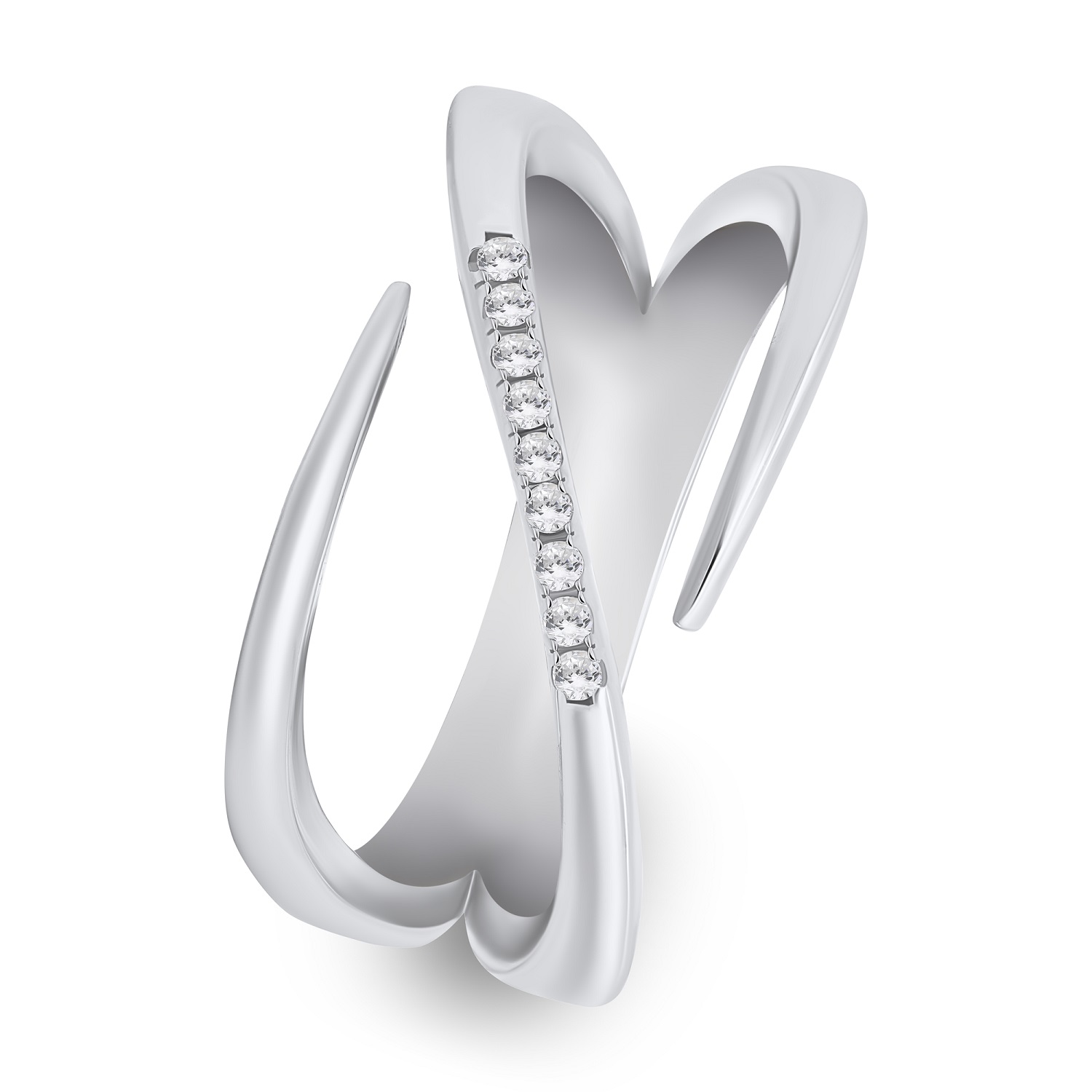 Levně Brilio Silver Originální stříbrný prsten s čirými zirkony RI097W 54 mm