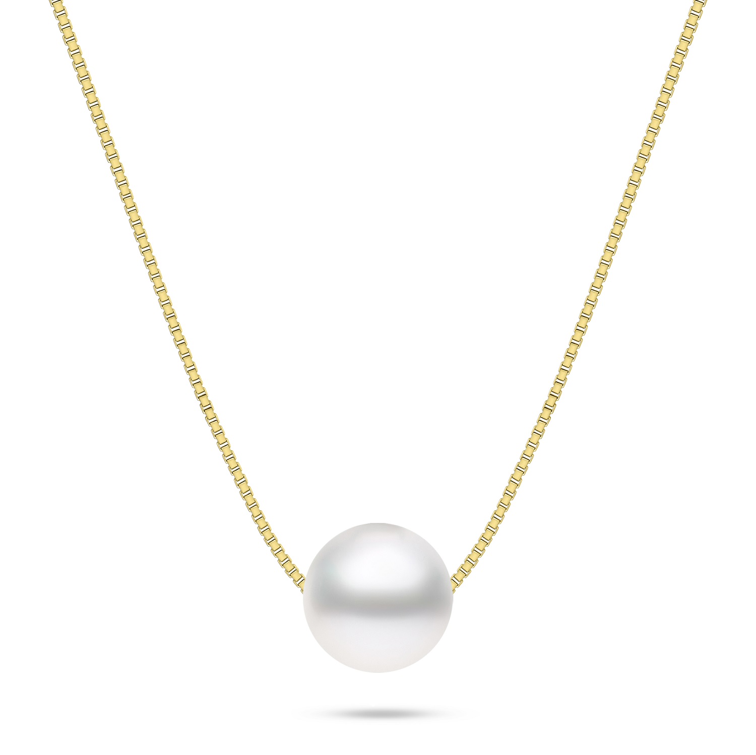 Brilio Silver Pôvabný pozlátený perlový náhrdelník NCL99Y