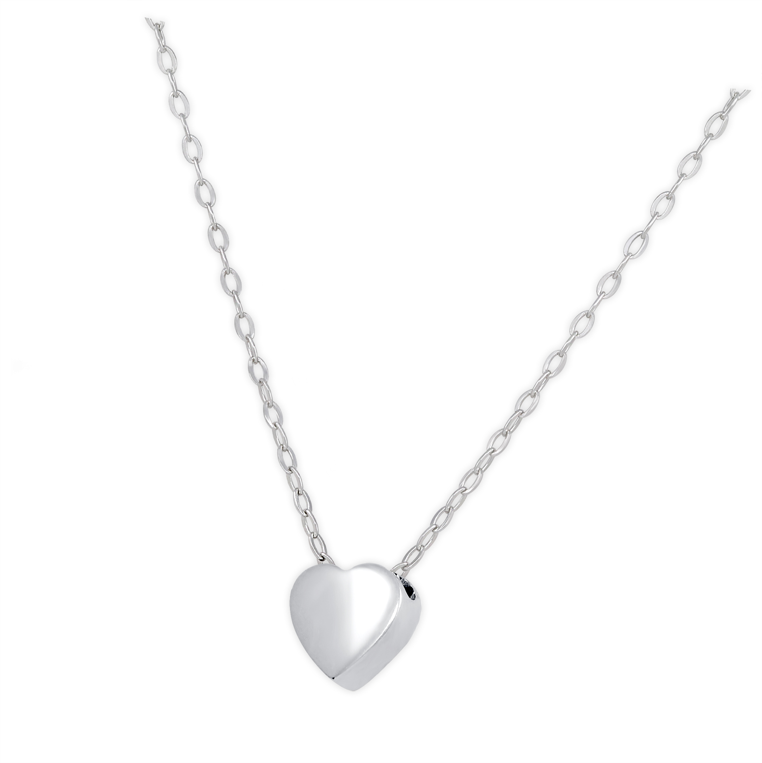Brilio Silver Pôvabný strieborný náhrdelník Srdce 473 001 01774 04