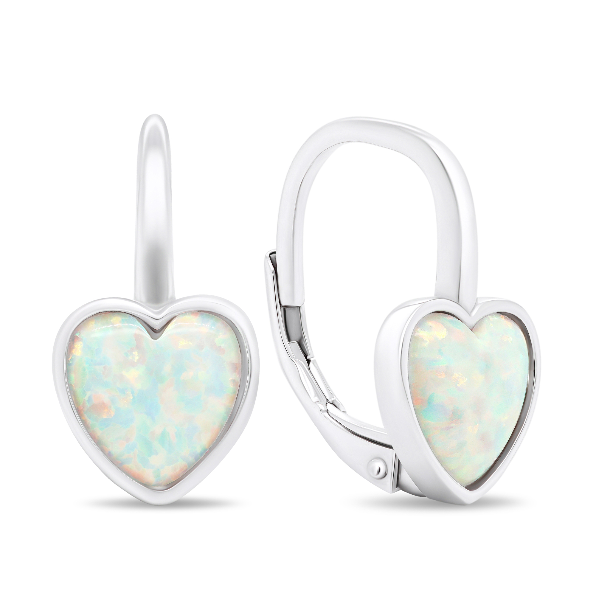 Brilio Silver Romantikus ezüst fülbevaló szintetikus opálokkal EA388W