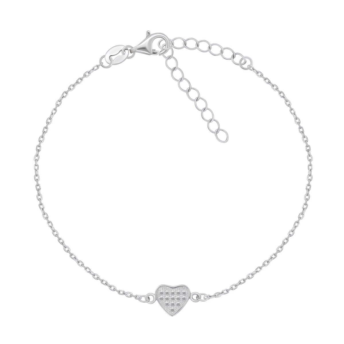 Brilio Silver Romantico braccialetto in argento Cuore BR18W