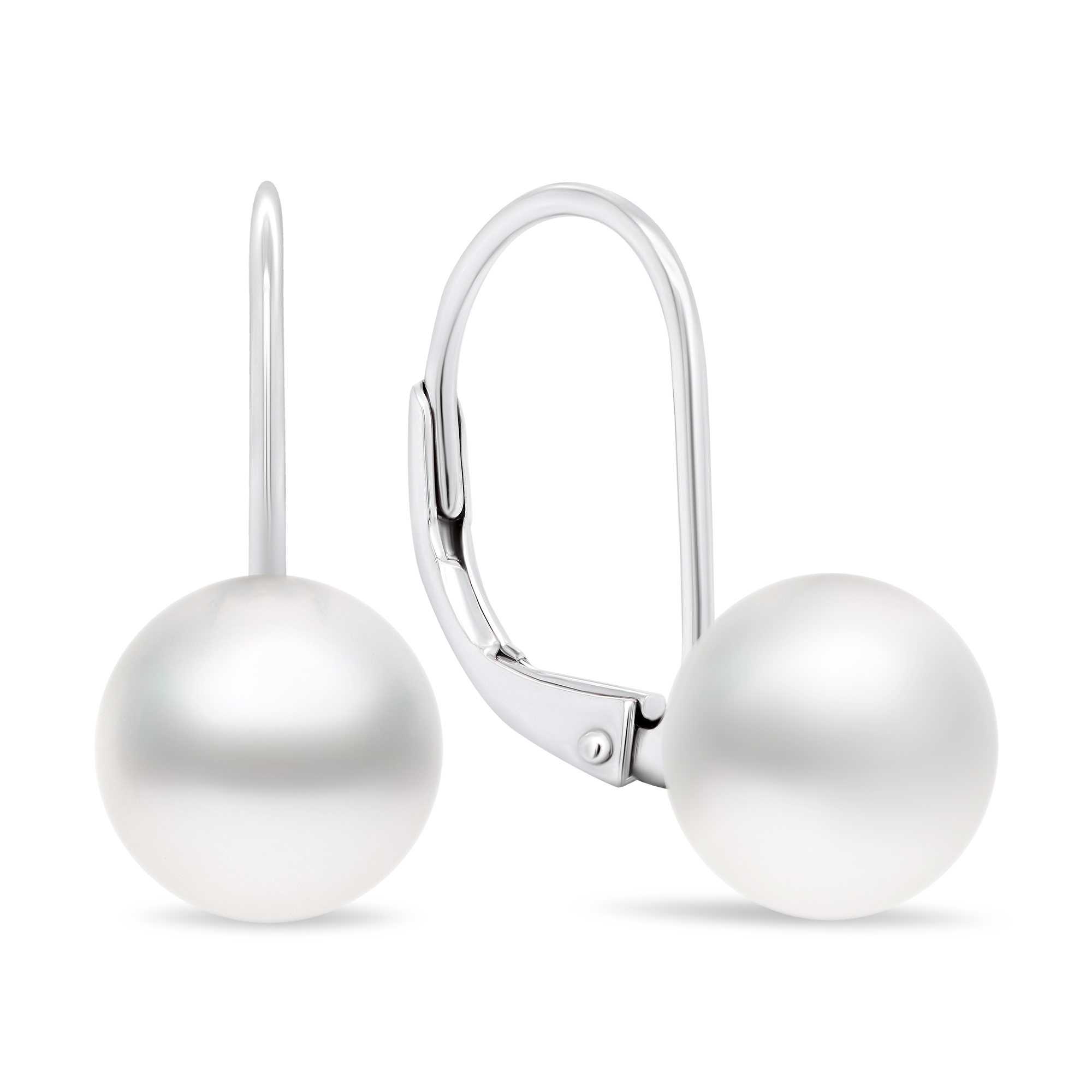 Brilio Silver Stříbrné perlové náušnice EA412W_EA413W 0,9 cm