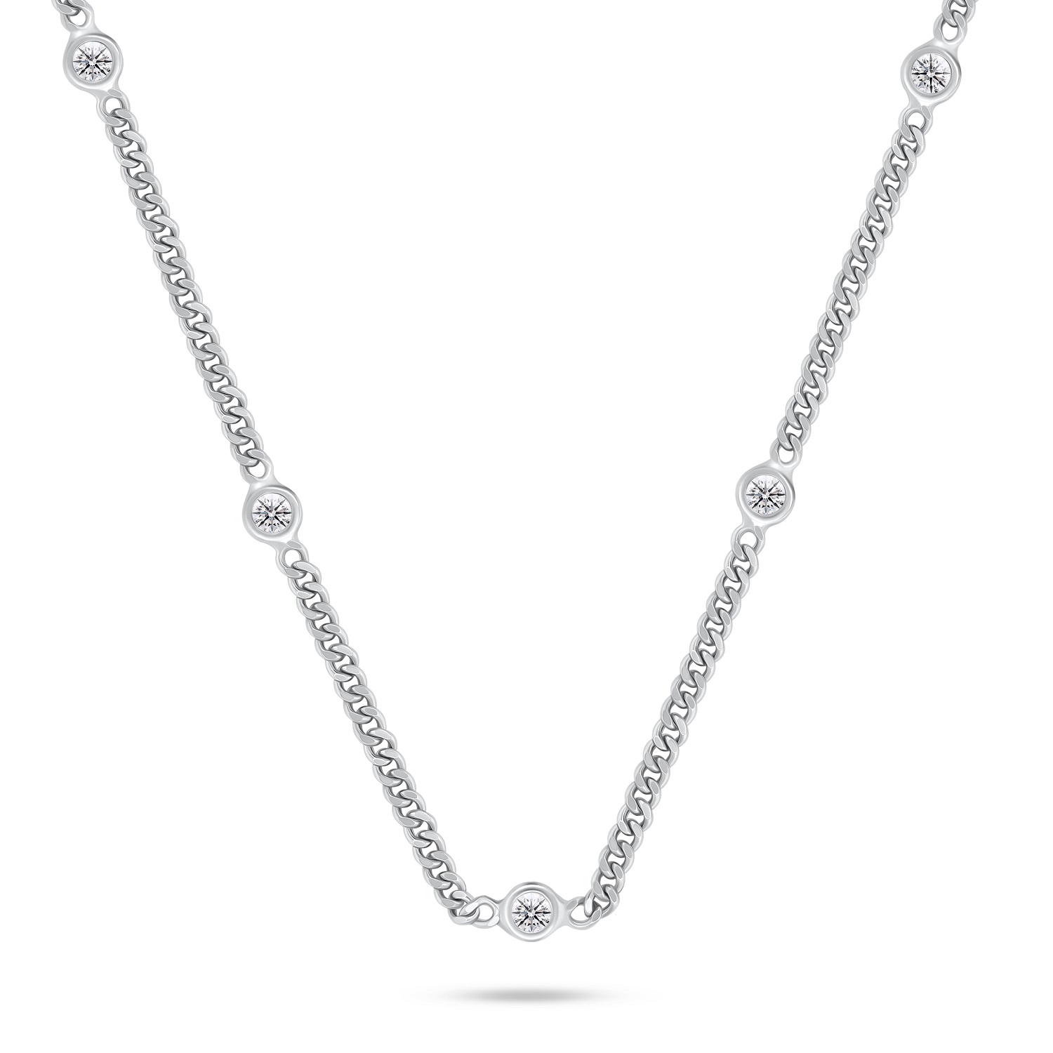 Brilio Silver Stříbrný náhrdelník s kubickými zirkony NCL114W