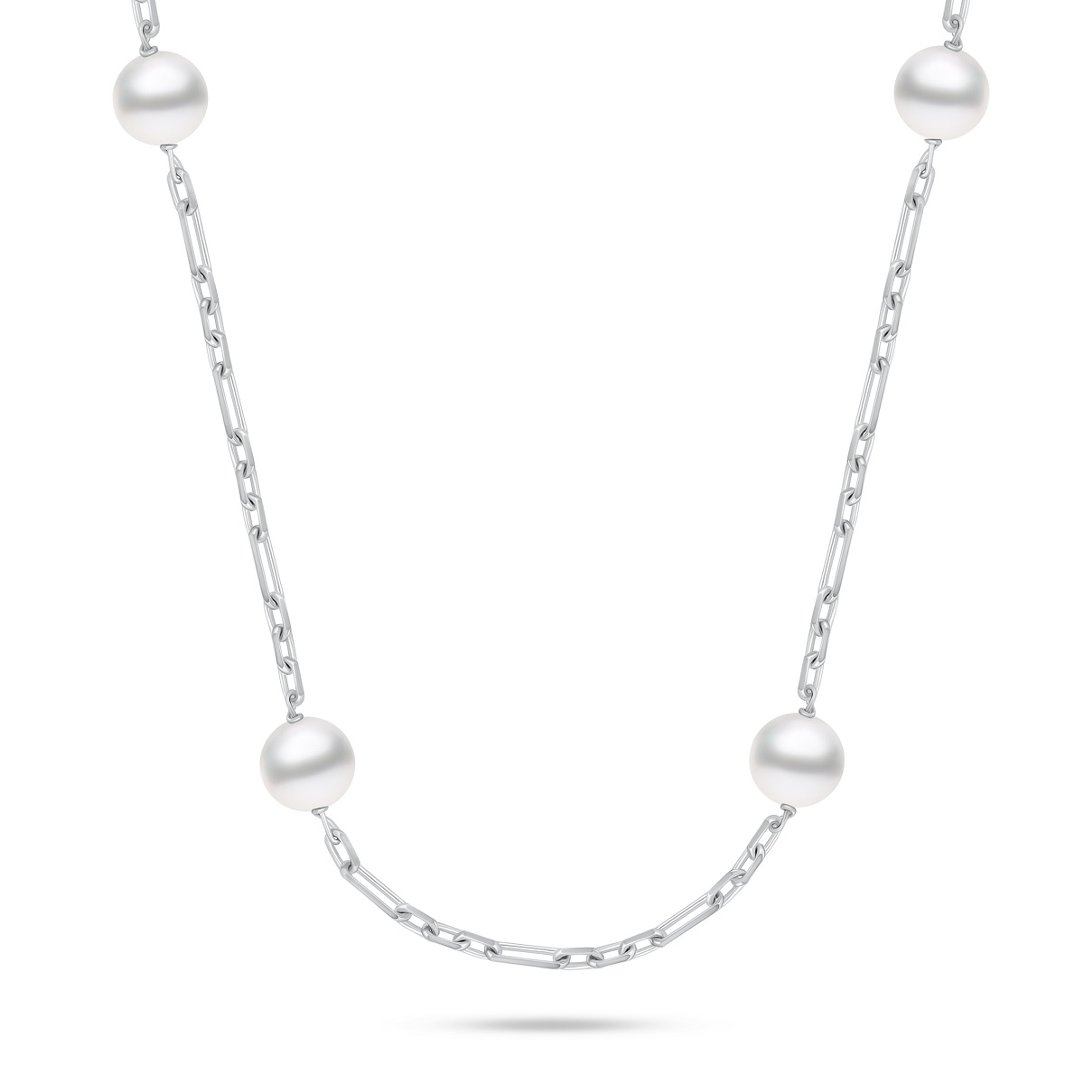 Levně Brilio Silver Stříbrný náhrdelník s Majorica perlami NCL140W