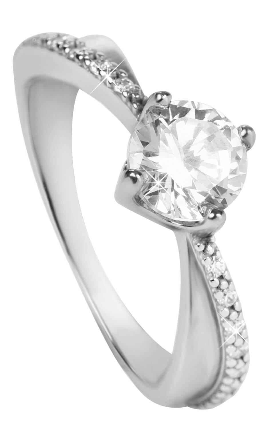 Brilio Silver Stříbrný zásnubní prsten 426 001 00533 04 50 mm