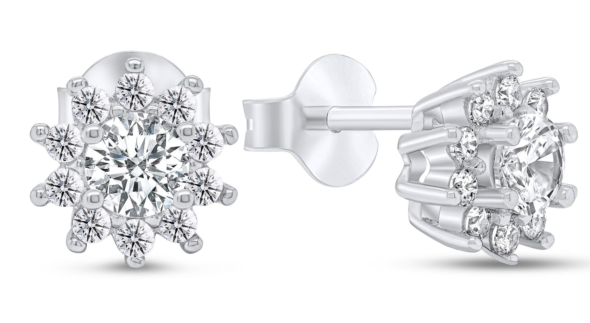 Brilio Silver Csillogó ezüst fülbevaló cirkónium kővel EA325W