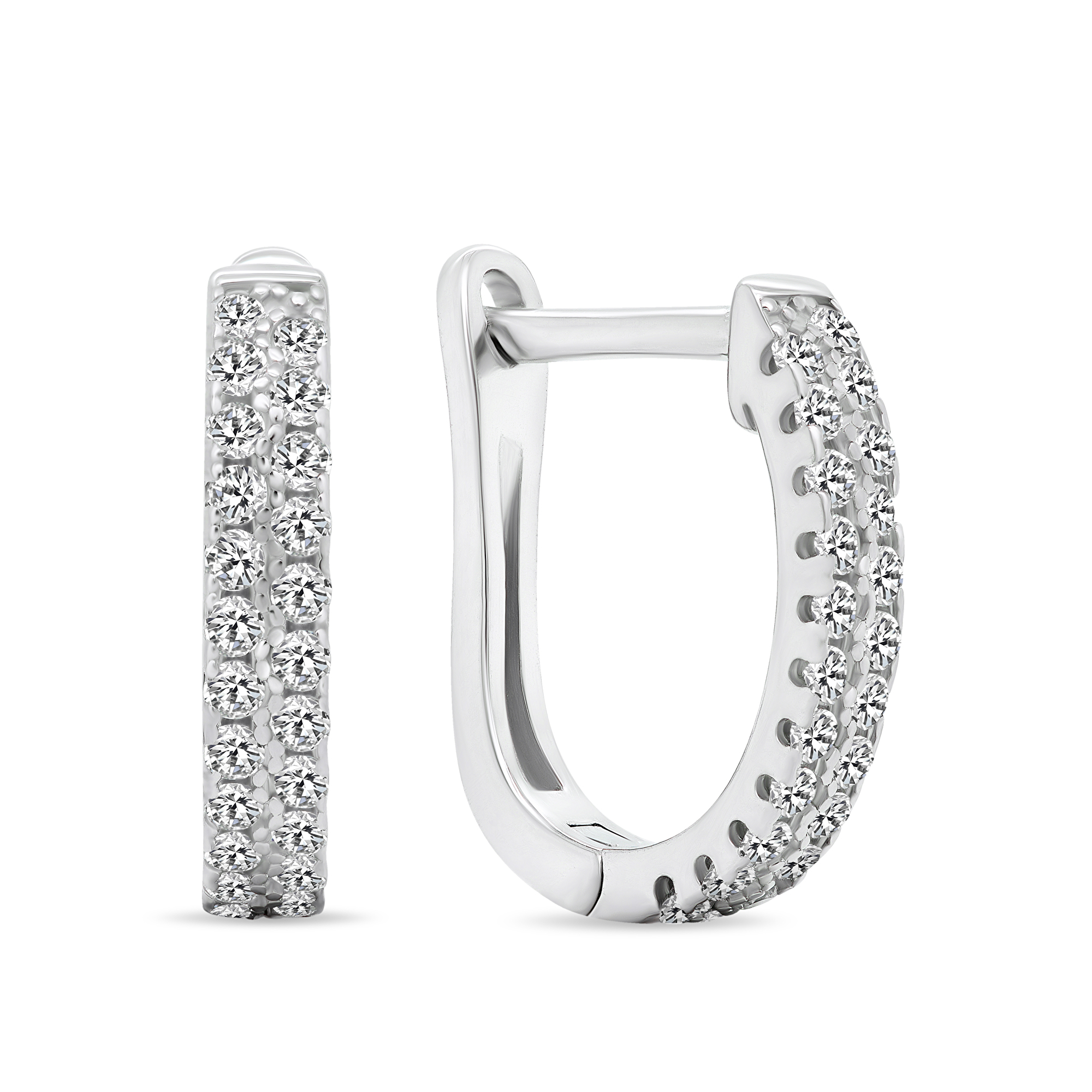 Brilio Silver Orecchini scintillanti in argento con zirconi EA564W