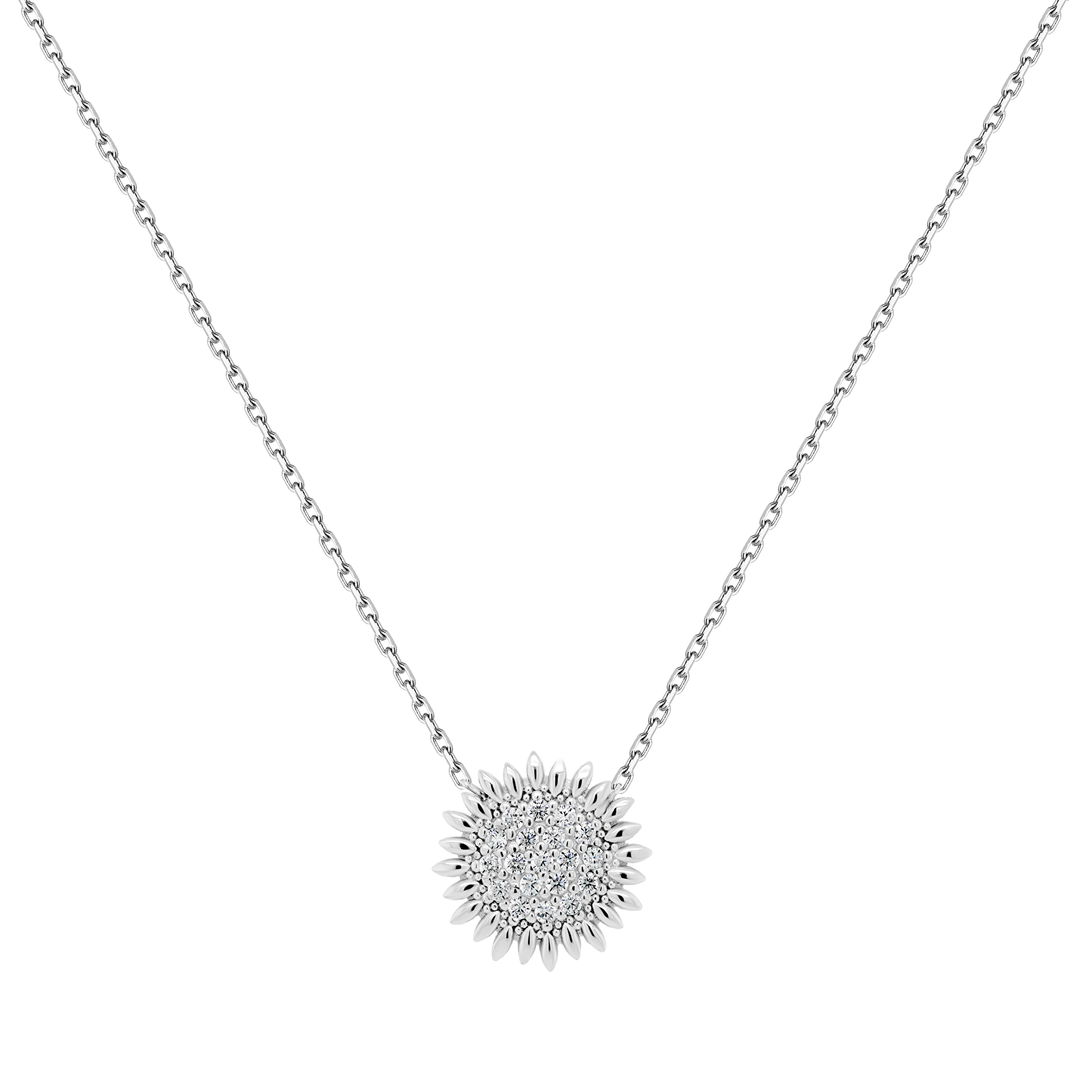 Brilio Silver Trblietavý strieborný náhrdelník so zirkónmi NCL24W