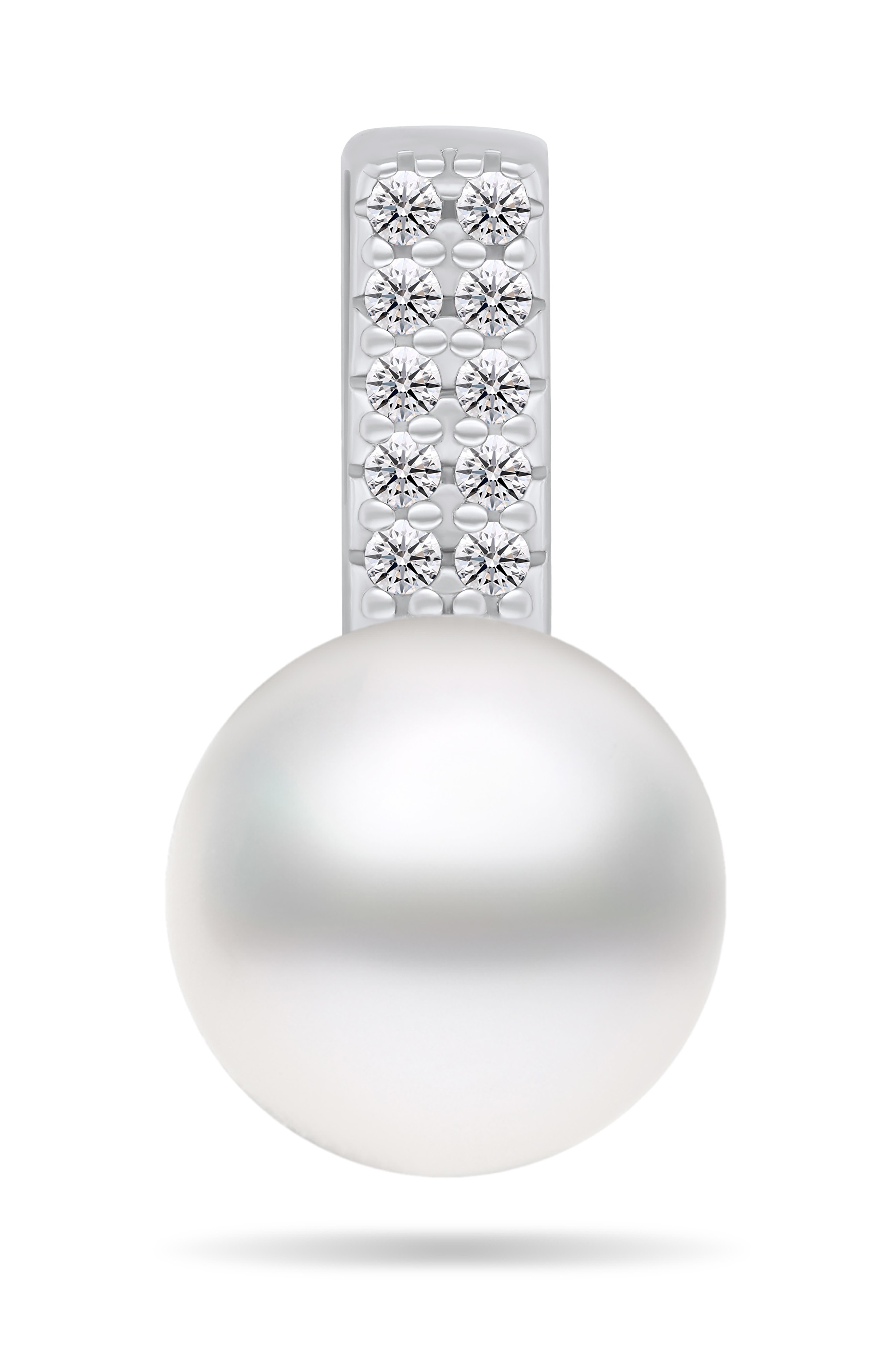 Brilio Silver Trblietavý strieborný prívesok s pravou perlou a zirkónmi PT90W