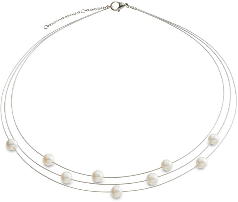 Boccia Titanium Nádherný perlový náhrdelník 08041-01