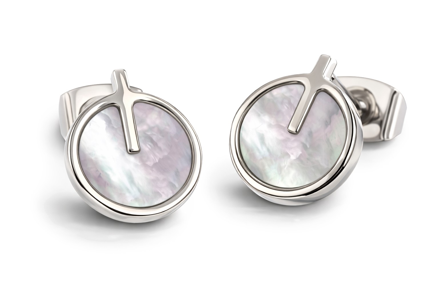 Boccia Titanium Nežné titánové náušnice s perleťou 05059-01