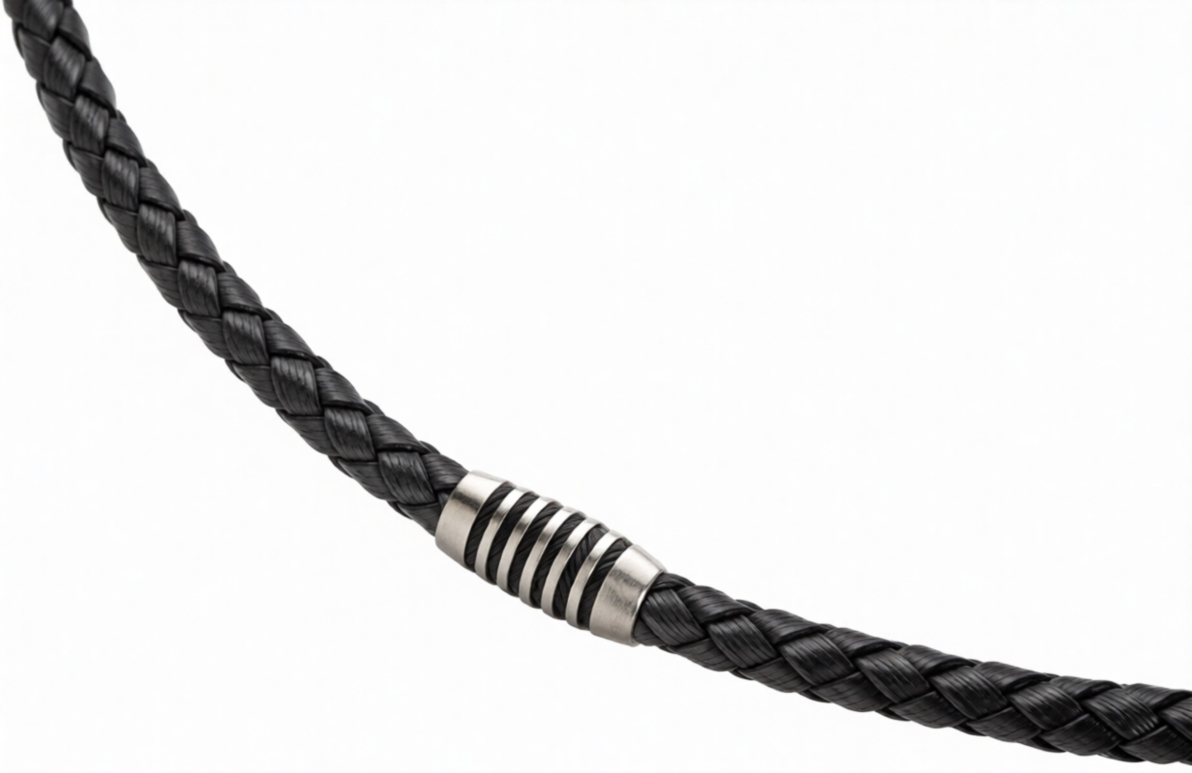 Boccia Titanium Pánský kožený náhrdelník 0843-0350