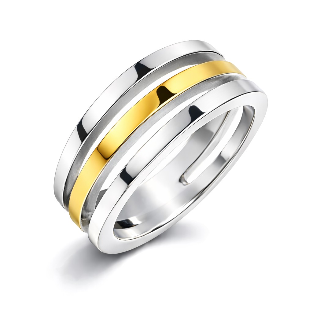 Boccia Titanium Pozlátený titánový prsteň 0128-02 54 mm