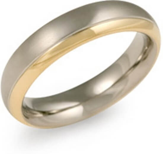 Boccia Titanium Pozlacený titanový snubní prsten 0130-08 62 mm