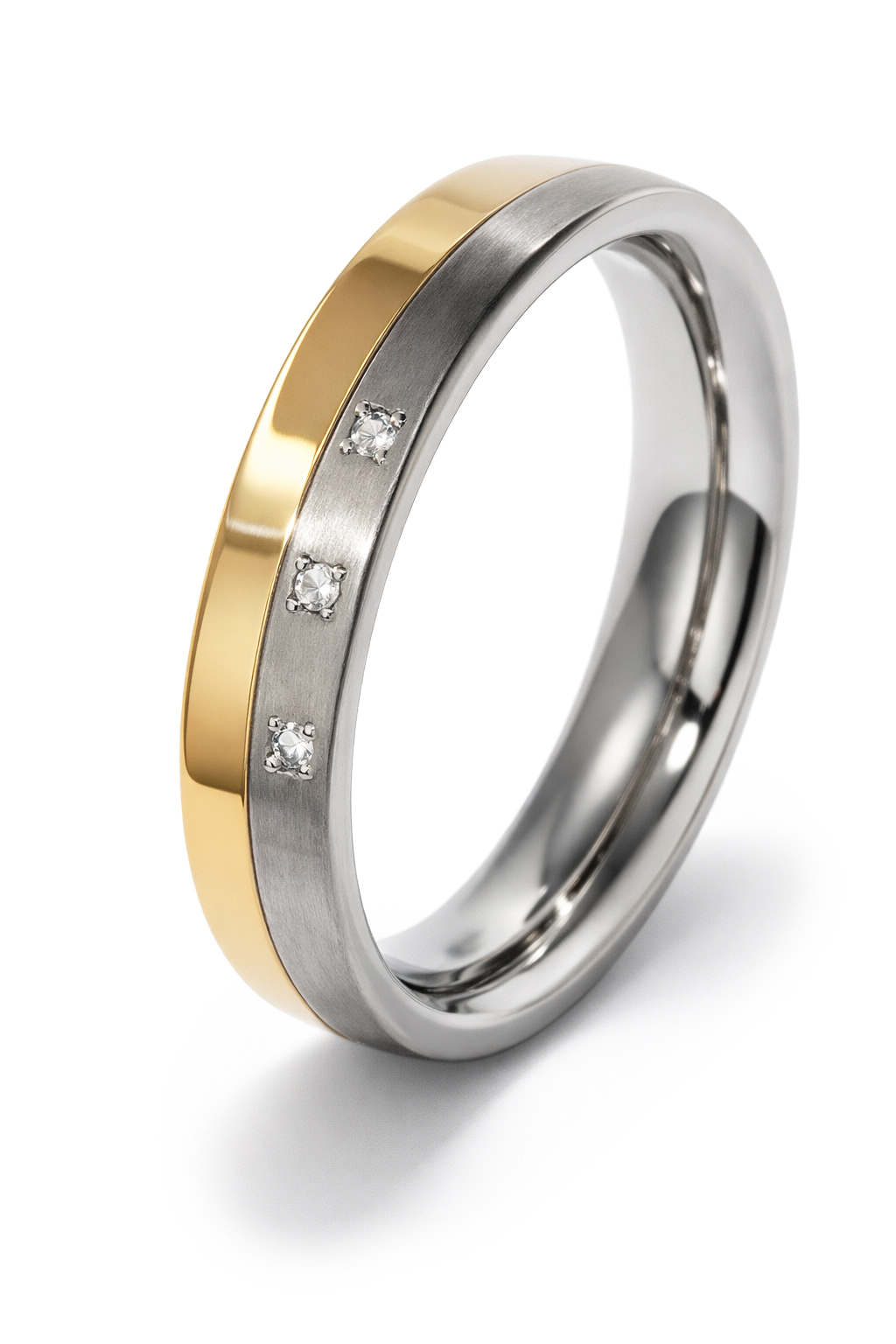 Boccia Titanium Snubní titanový prsten s diamanty 0129-04 62 mm