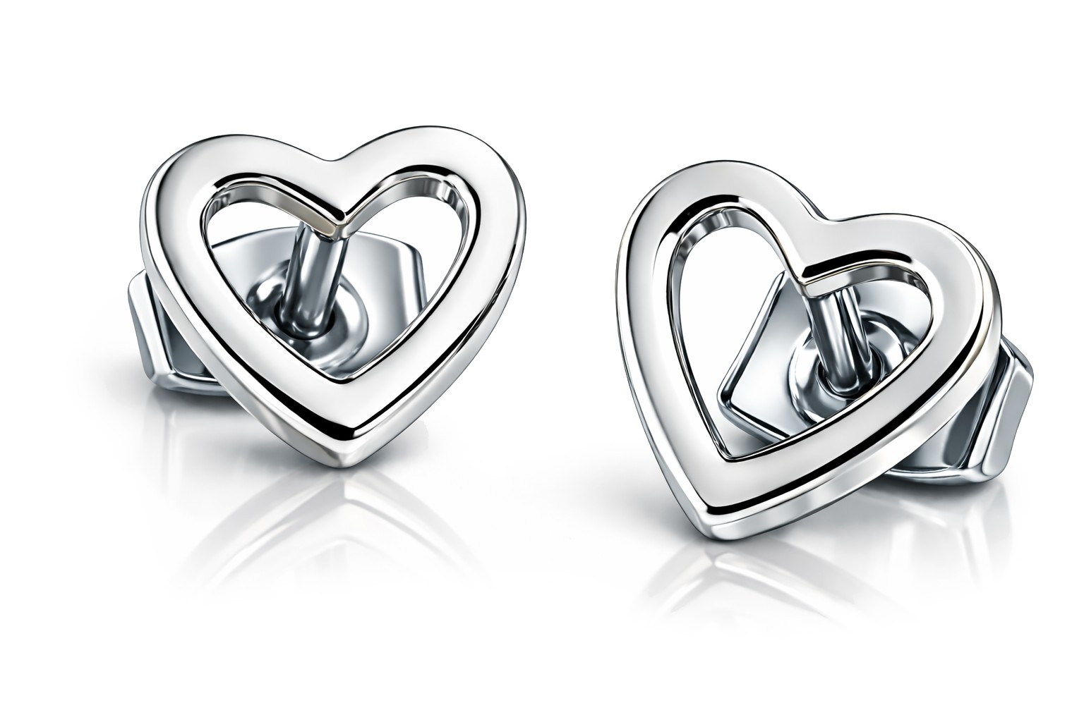 Boccia Titanium Srdiečkové titánové náušnice 05029-01